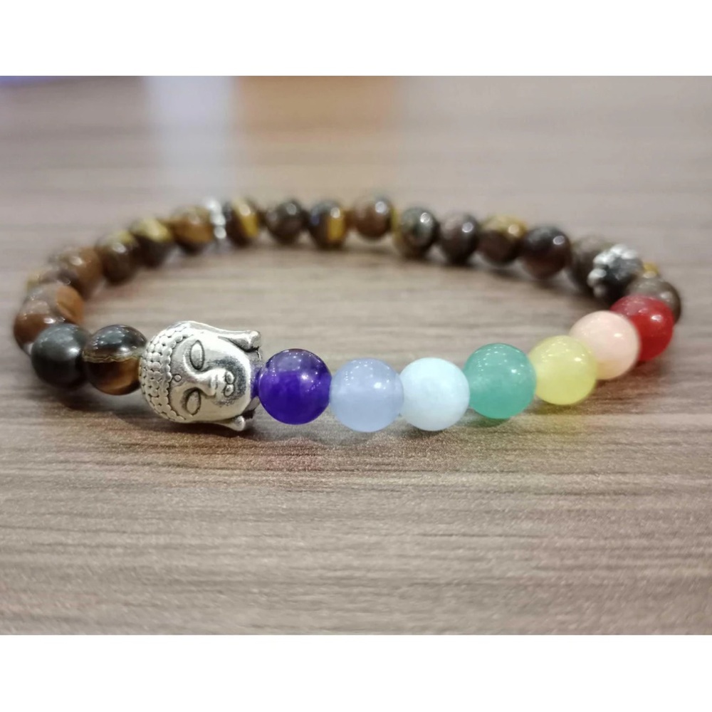 NAMASTE CHAKRA ELASTIC BRACELET - THAILAND